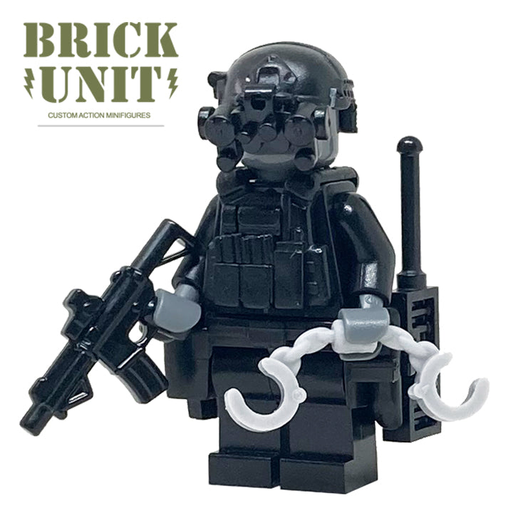 custom lego police swat assaulter minifigure