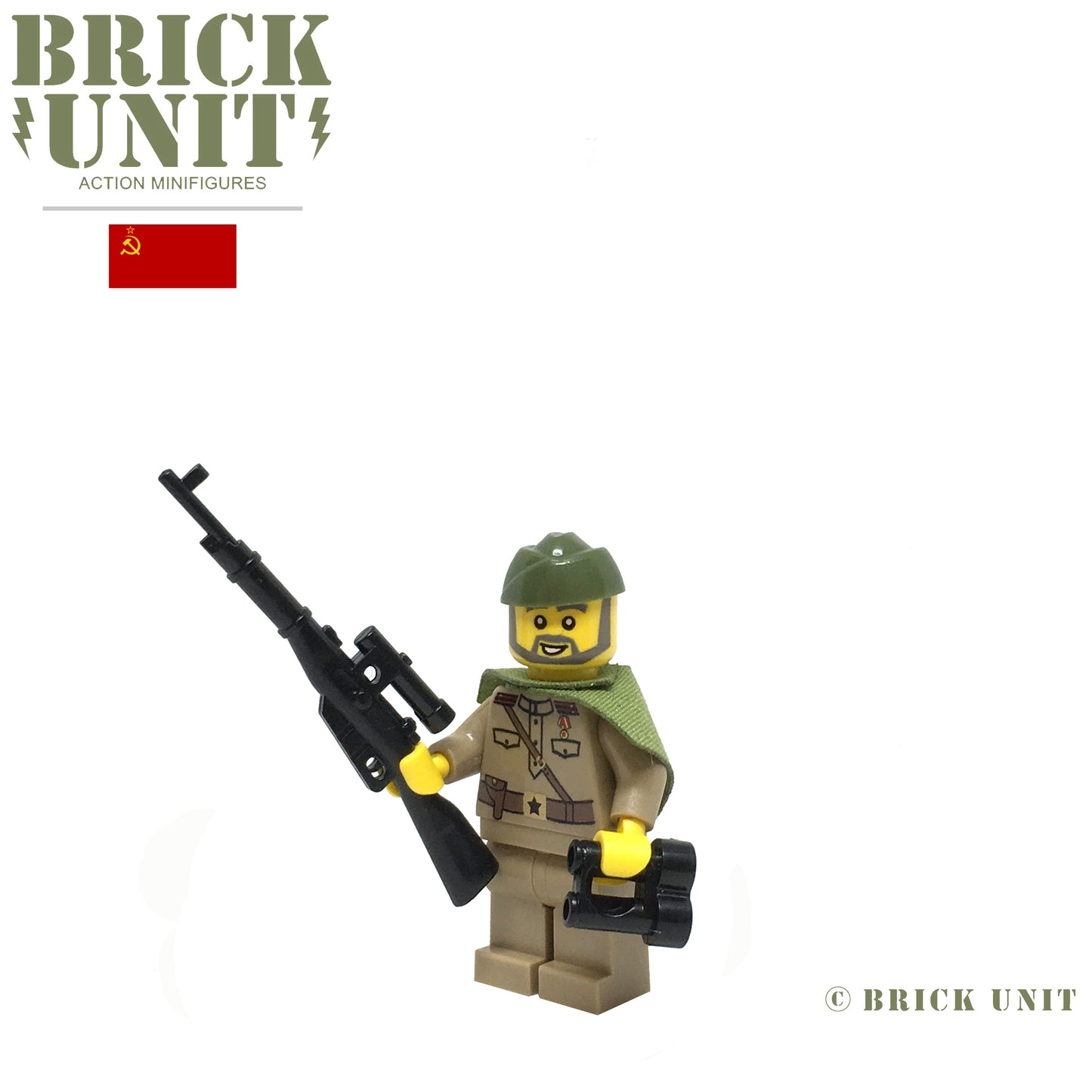 lego ww2 soviet sniper minifigure