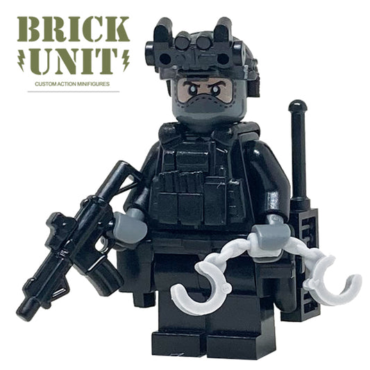 custom lego police swat assaulter minifigure