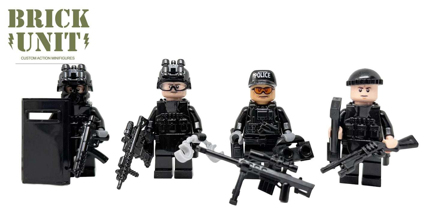 Police Special Tactical Team LF Custom Minifigure Set