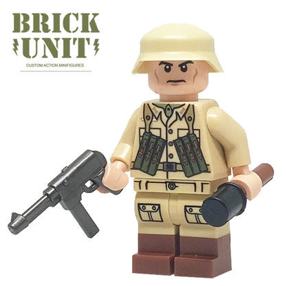 custom lego ww2 german dak soldier minifigure