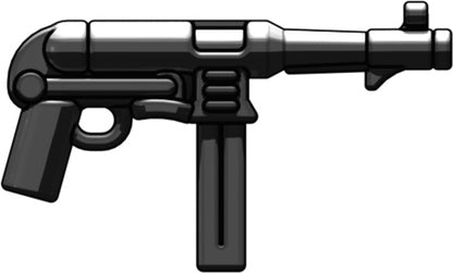 a brickarms ww2 german MP40 v3 smg toy weapon for lego minifigures in black color