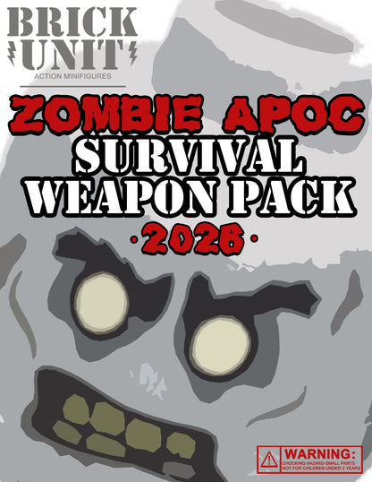 Zombie Apoc Survival Weapon Pack for brick minifigures